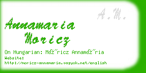 annamaria moricz business card
